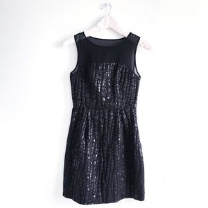 Nordstrom’s metallic shimmer black cocktail dress